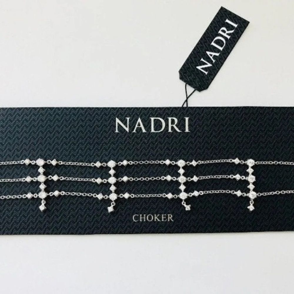 Nadri Multi Row Choker Necklace